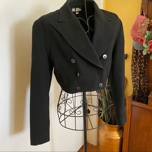 BEBE Black double breast wool jacket size 4